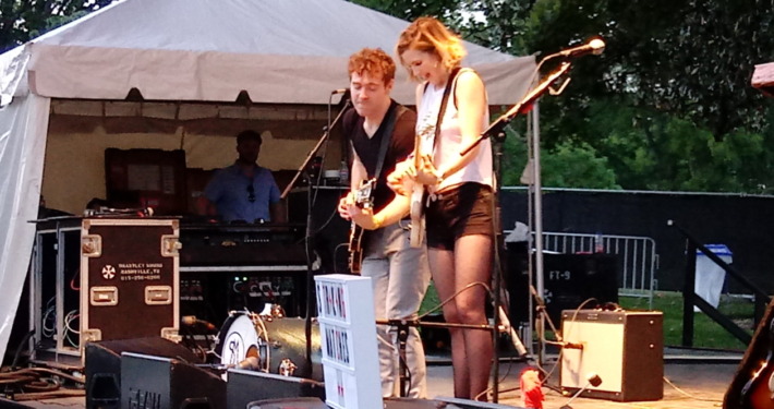 Duo Striking Matches performing at Musicians Corner