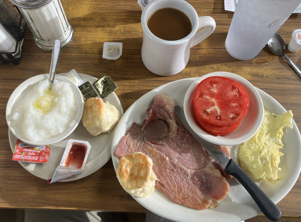 Southern breakfast at Wendell Smith's